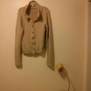Indigenous Handmade Alpaca/Wool Cabled Cardigan